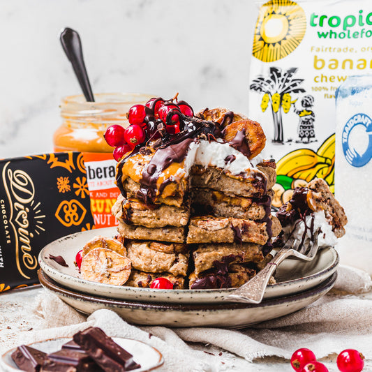 Vegan Peanut Butter Pancakes with Fairtrade Ingredients