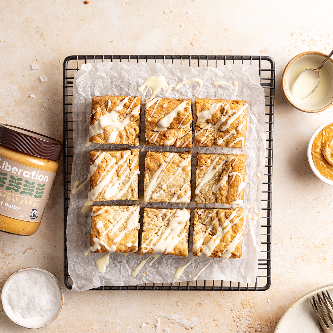 Peanut Butter and White Chocolate Blondies