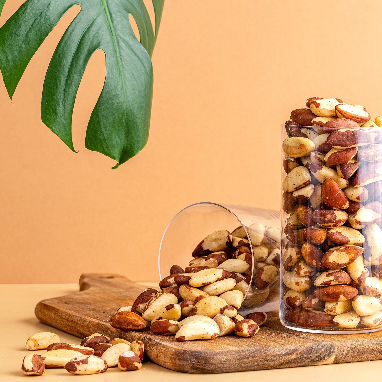 Brazil Nuts in two glass jars