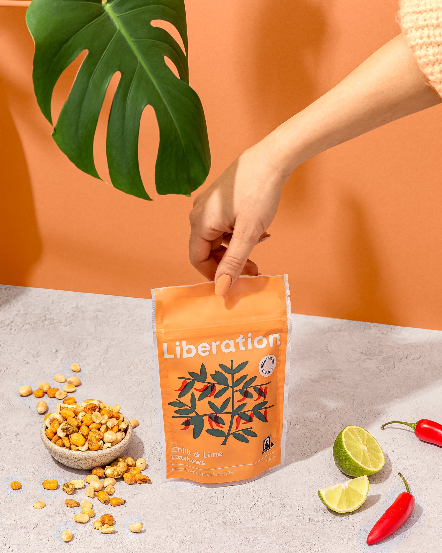 Grab a bag of delicious Liberation Fairtrade nuts - sustainably sourced from smallholder farmers around the world